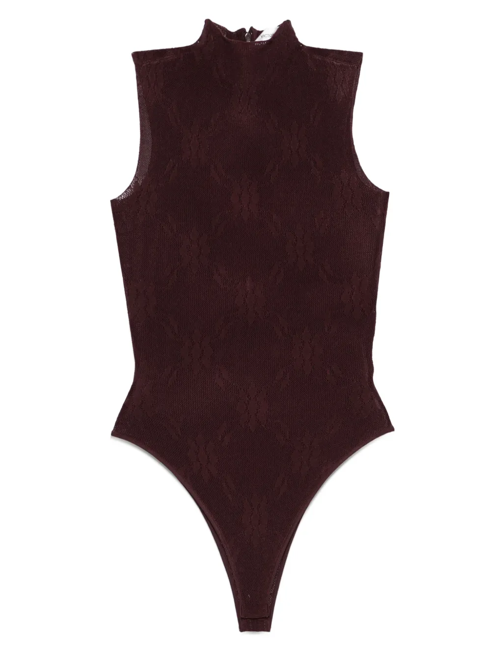 Victoria Beckham フローラルレース ボディスーツ - PORT BORDEAUX Victoria Beckham フローラルレース ボディスーツ - PORT BORDEAUX