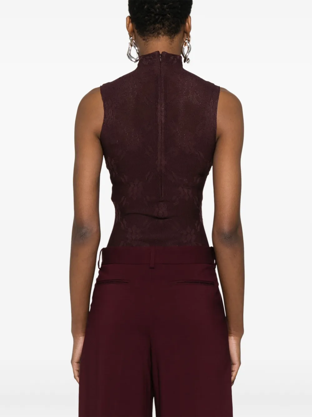 VICTORIA BECKHAM FLORAL-LACE BODYSUIT