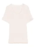LIU JO tulle-insert T-shirt - Pink