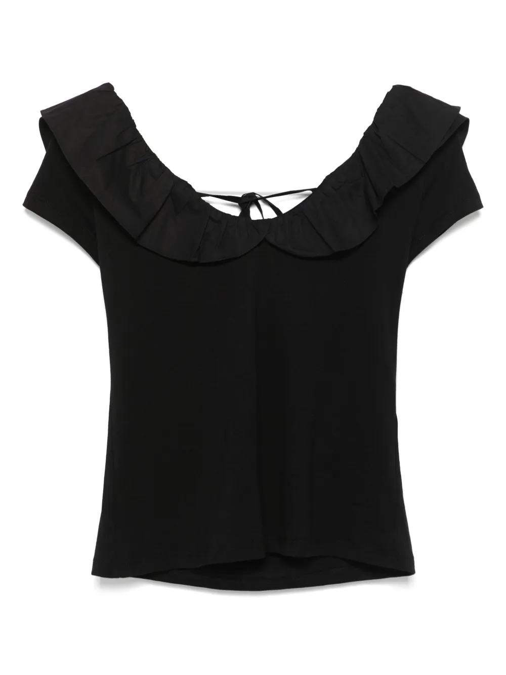 LIU JO playera con volantes | negro | Image 1