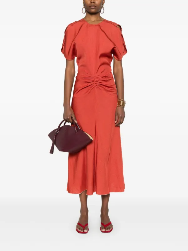 国内発| VICTORIA BECKHAM ジップディテール クレープドレス Victoria Beckham クレープ ミニドレス | ブラック | FARFETCH JP