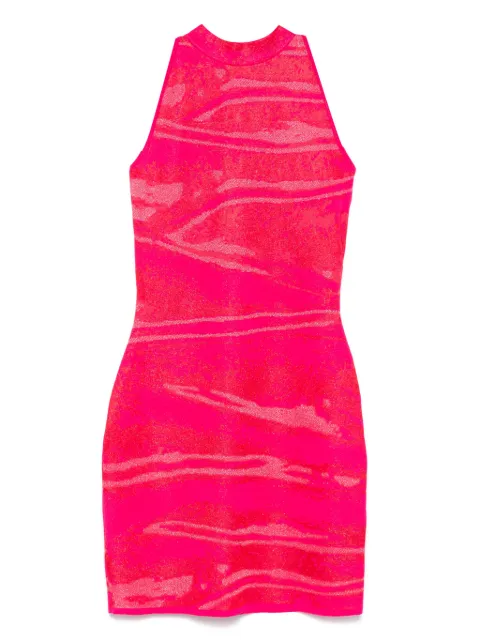 Balmain vestido midi con motivo en jacquard