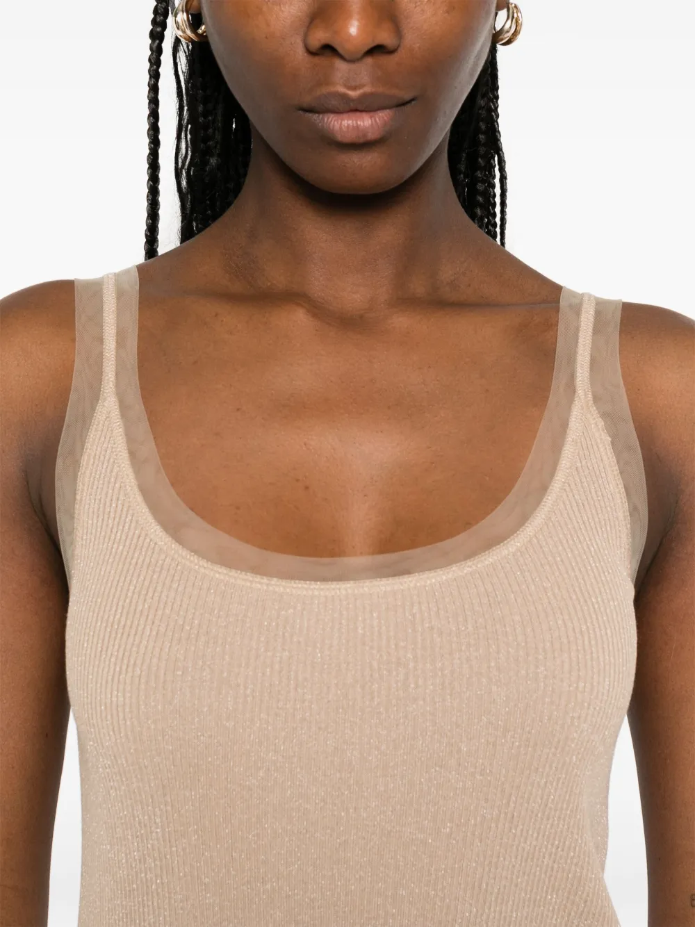 LIU JO Gebreide tanktop Beige