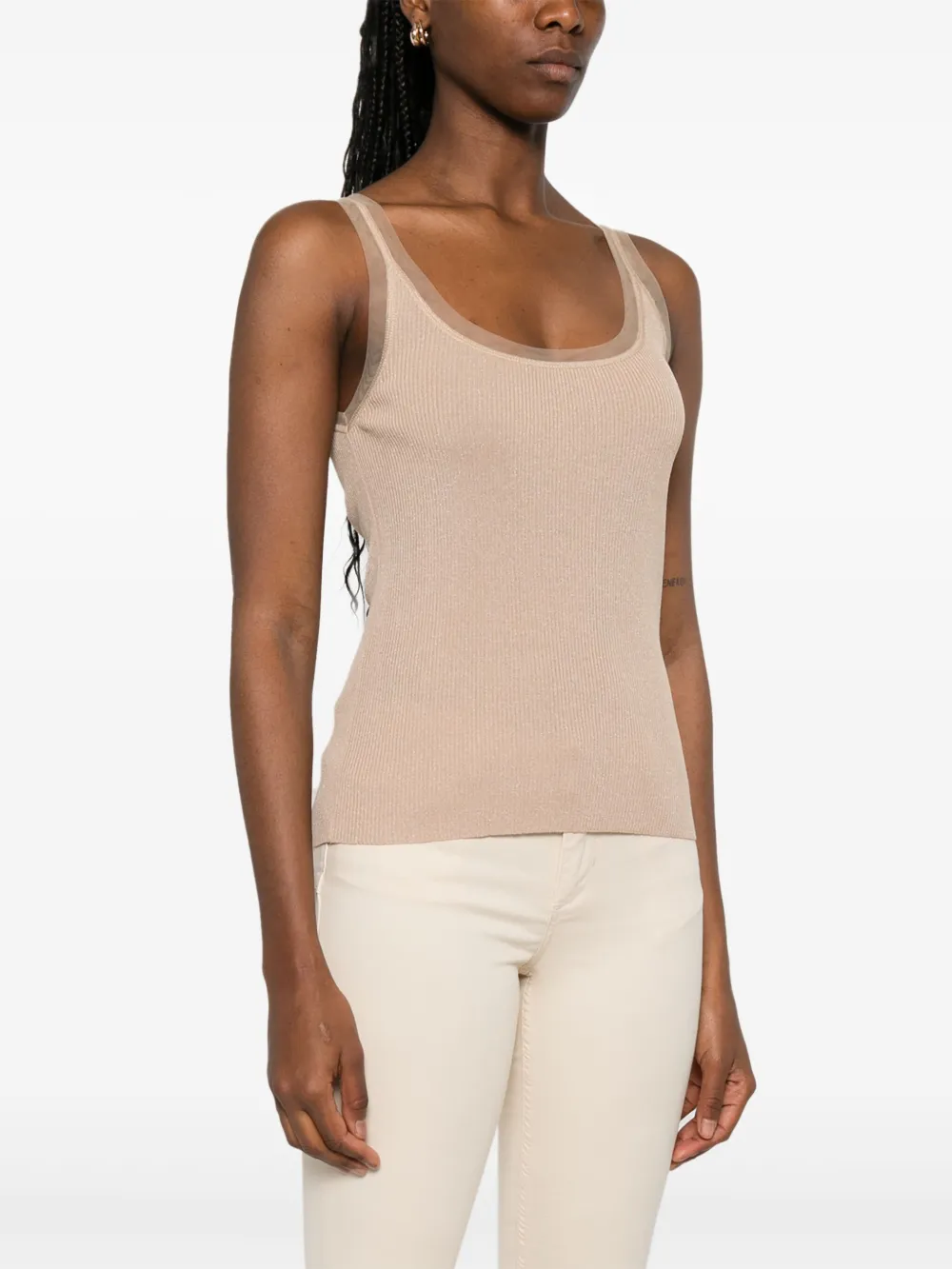 LIU JO Gebreide tanktop Beige