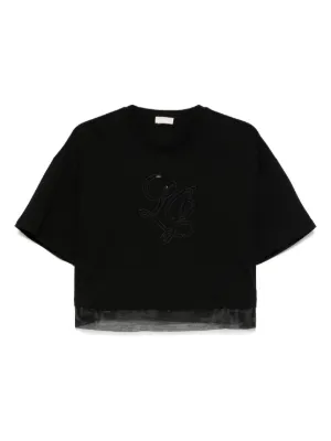T-shirt with logo and gemstones