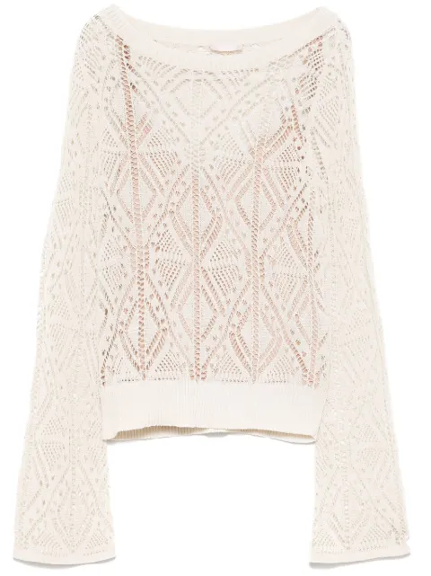 LIU JO crochet-knit top