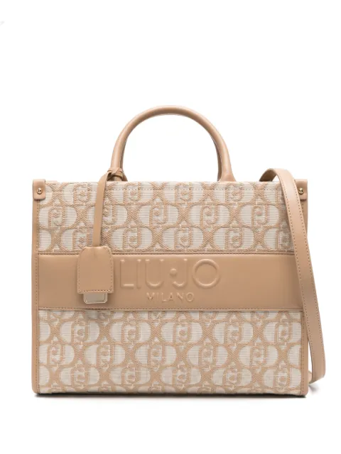 LIU JO tote con logo en jacquard