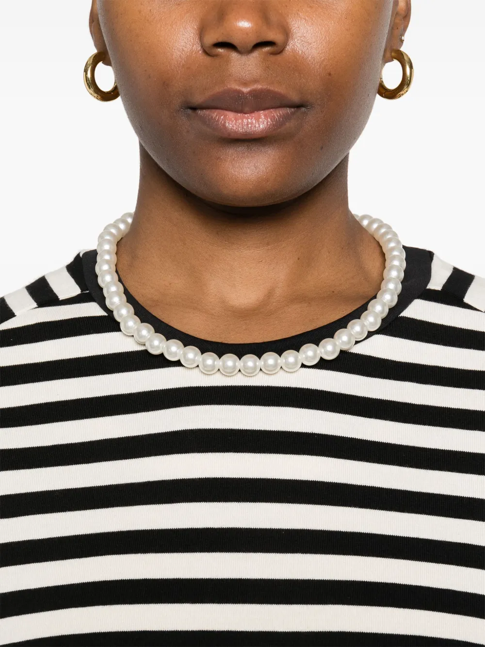 DONDUP Gestreept T-shirt Zwart