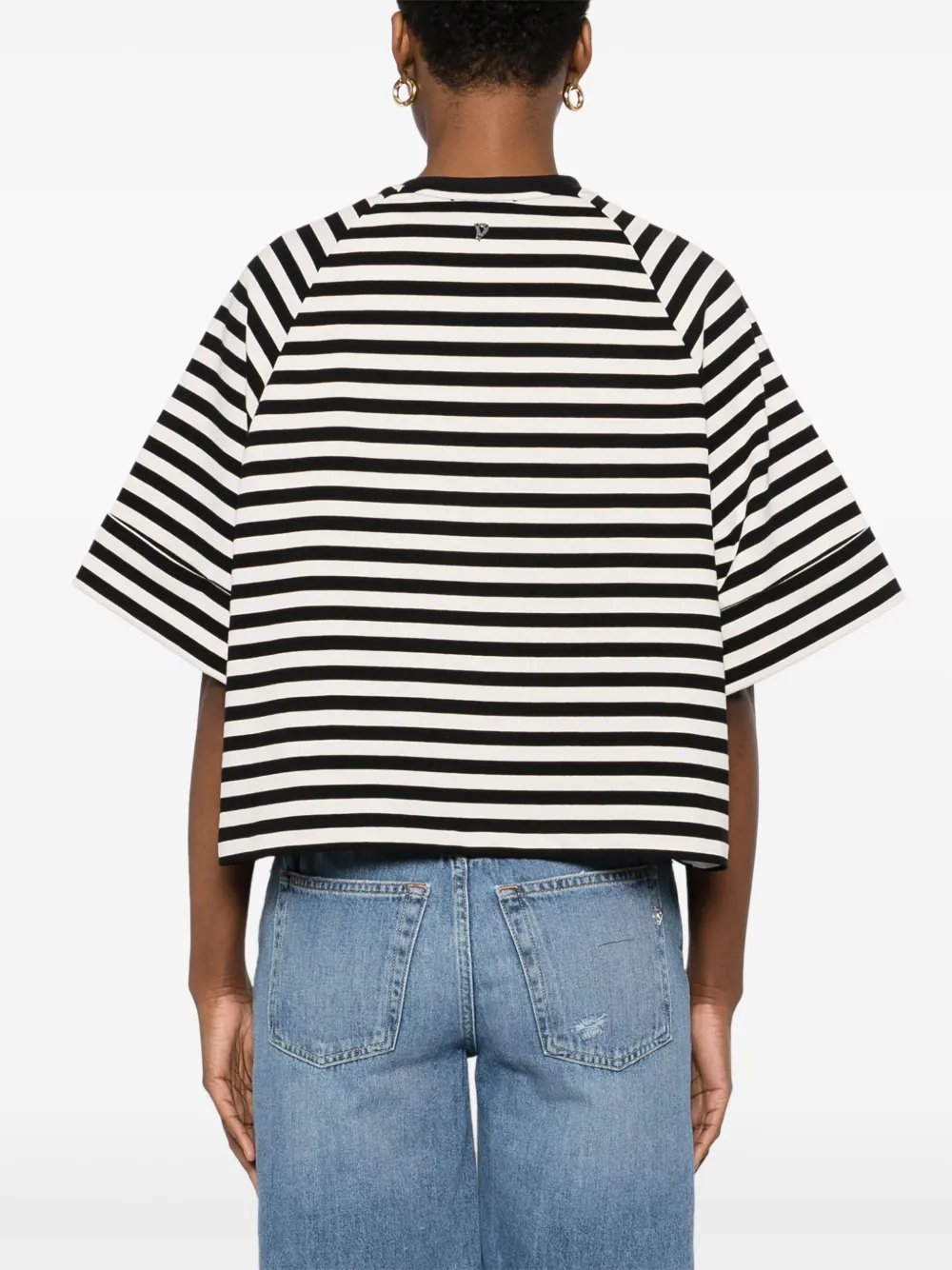 DONDUP Gestreept T-shirt Zwart