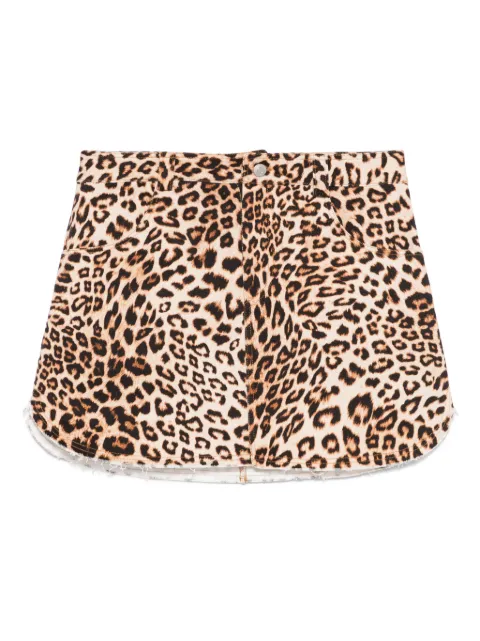 A Paper Kid falda corta con estampado de leopardo