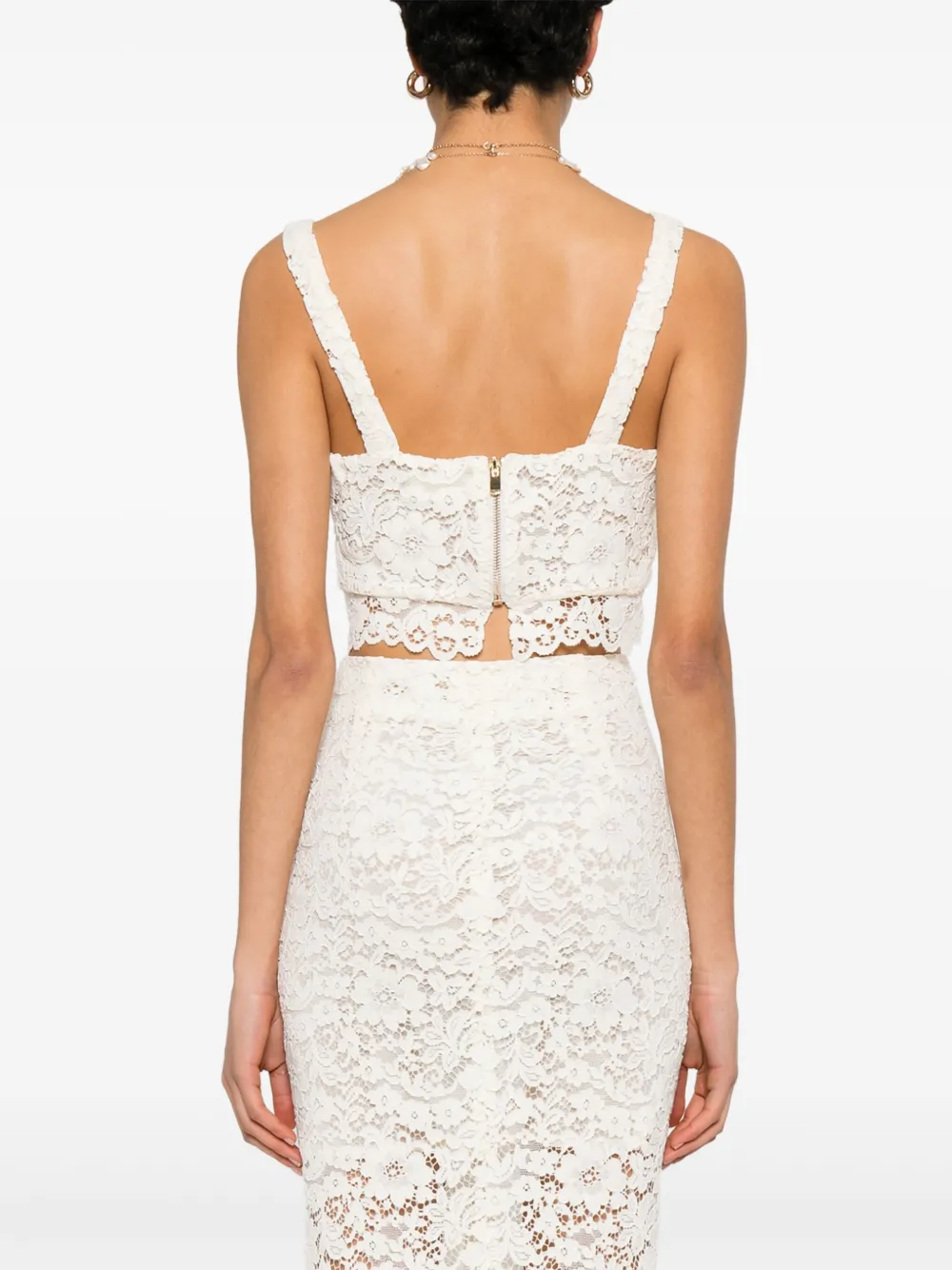A Paper Kid Corded-lace Top In White