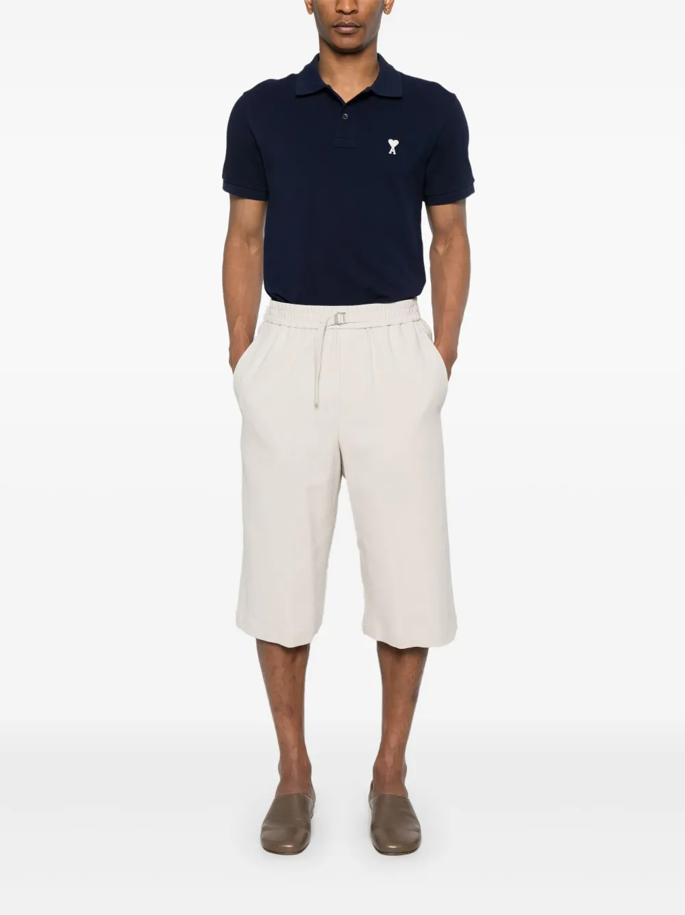 AMI Paris logo-plaque shorts | Track & Running Shorts | Image 2