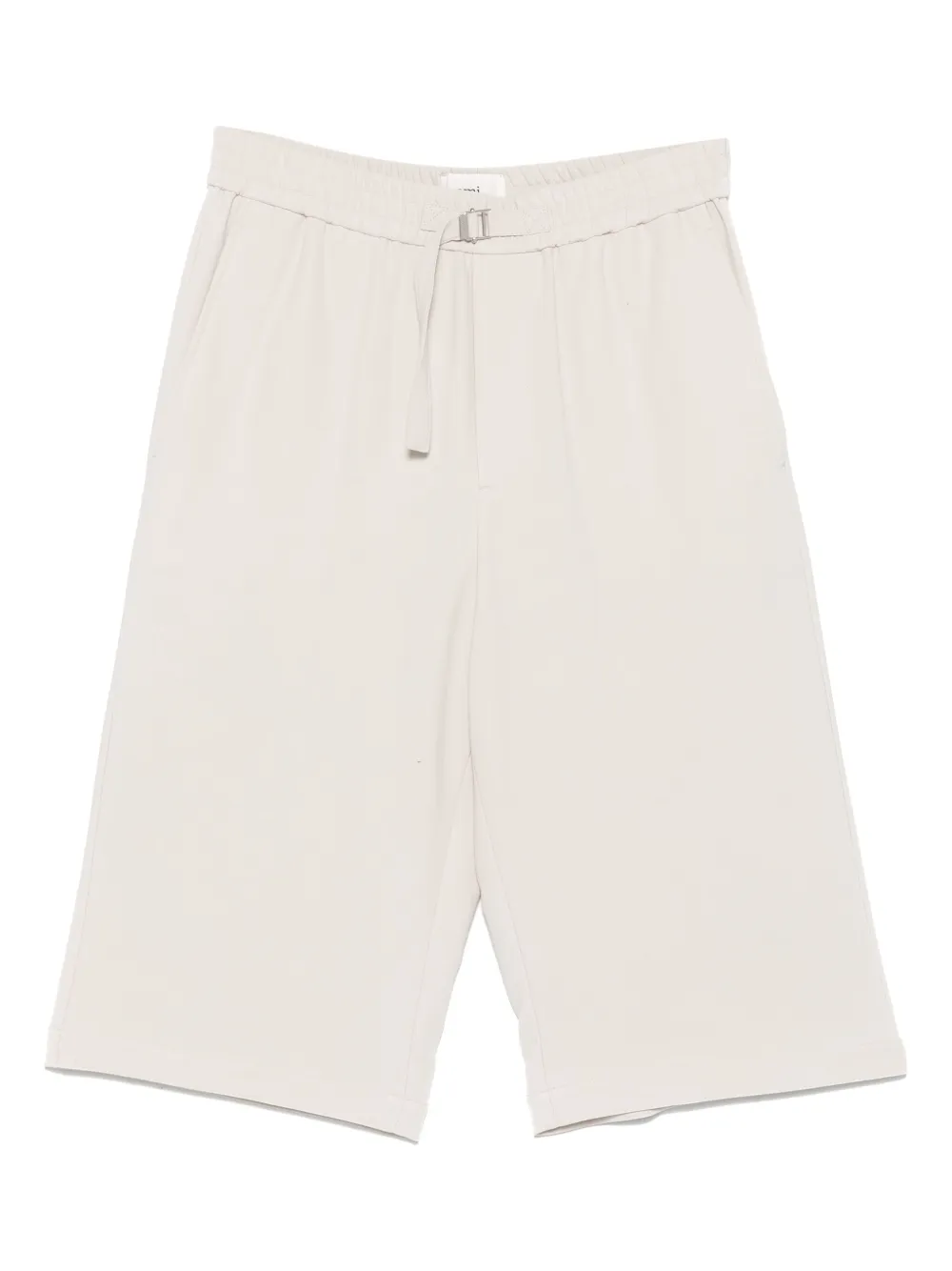 AMI Paris Shorts met logoplakkaat Beige