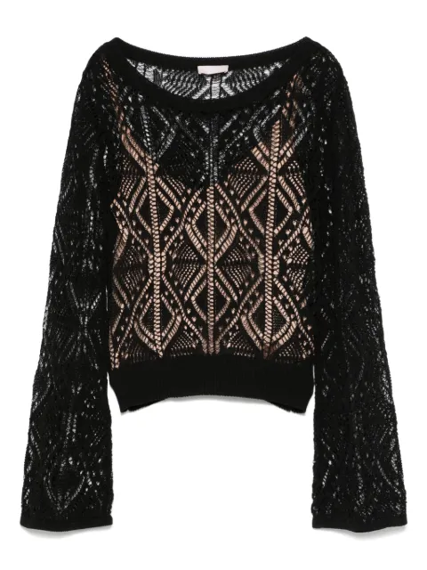LIU JO crochet-knit top