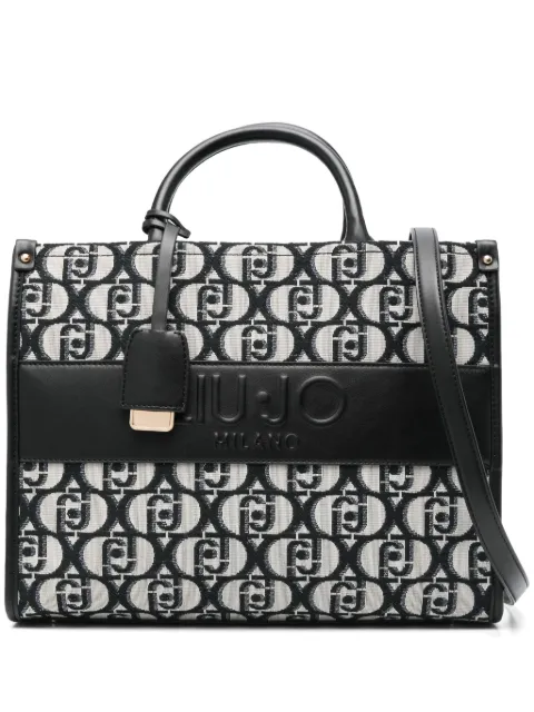 LIU JO logo-jacquard tote bag