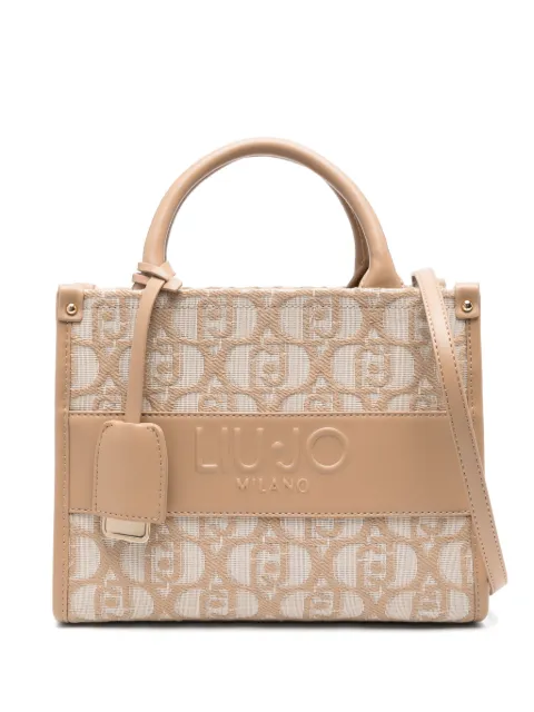 LIU JO logo-jacquard tote bag