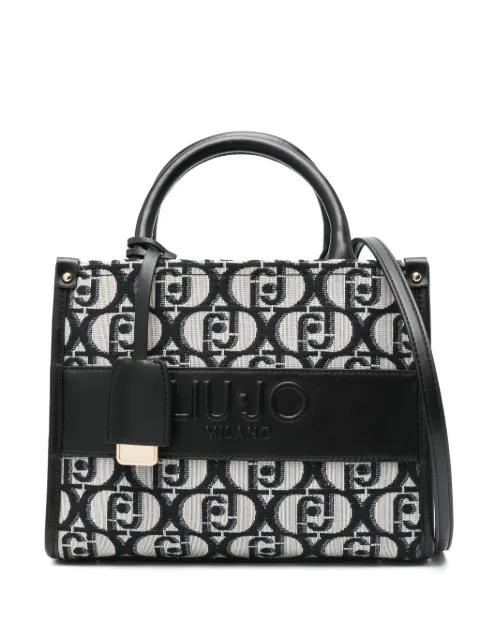 LIU JO tote con logo en jacquard