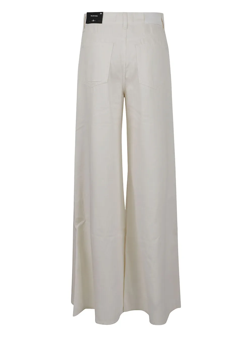 7 For All Mankind Ventilated Linen Wide-leg Jeans With Five Pockets In Weiss
