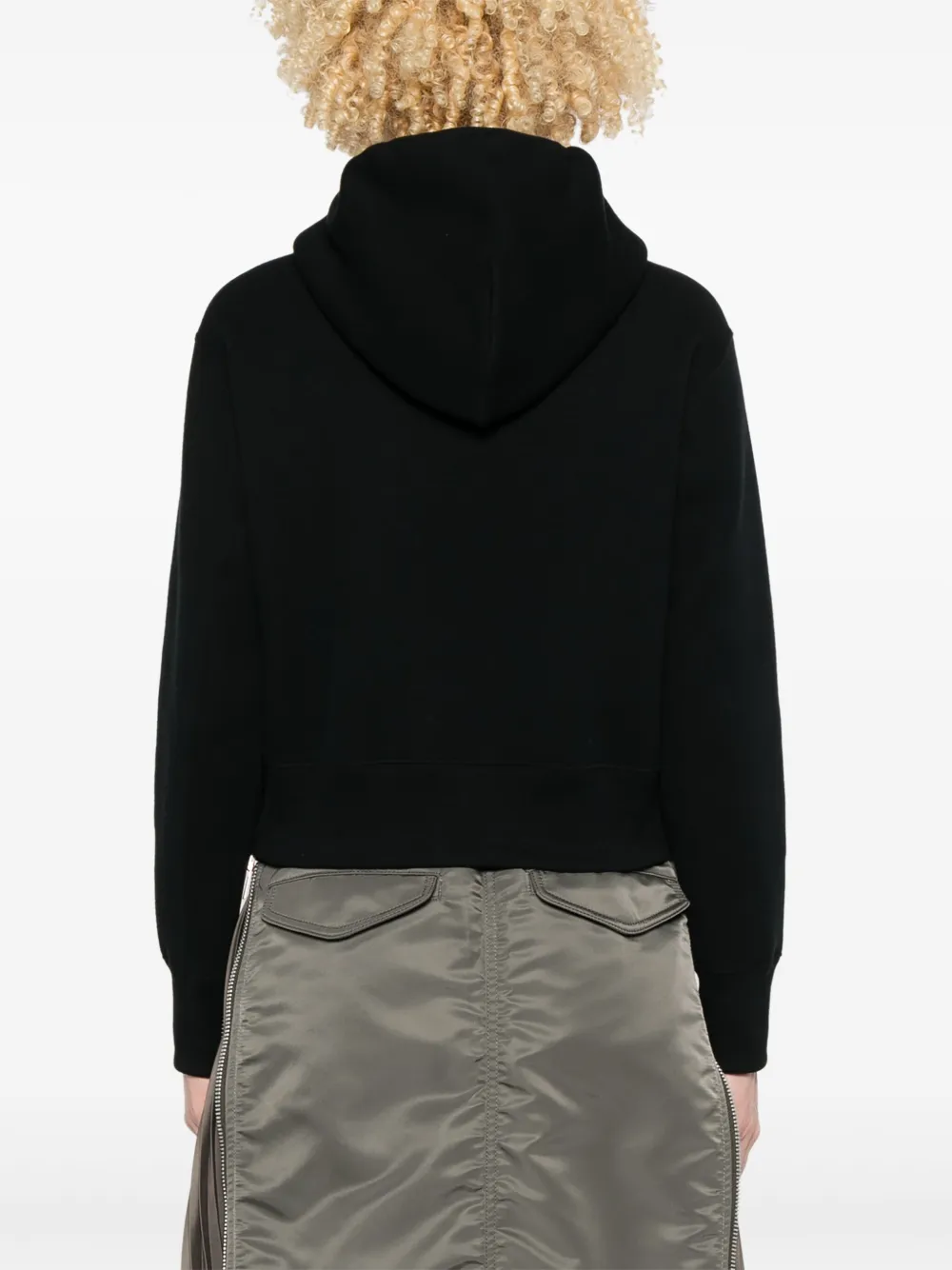 sacai S Sponge hoodie Zwart