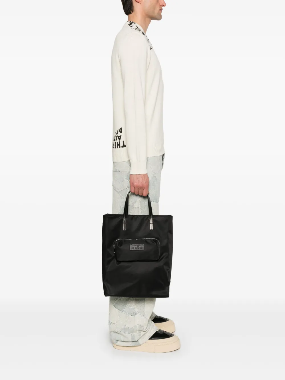MM6 Maison Margiela Shopper met logopatch Zwart