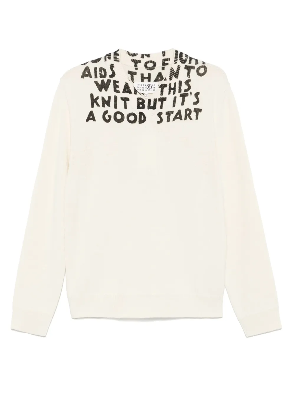 MM6 Maison Margiela suéter con estampado gráfico | neutro | Image 1
