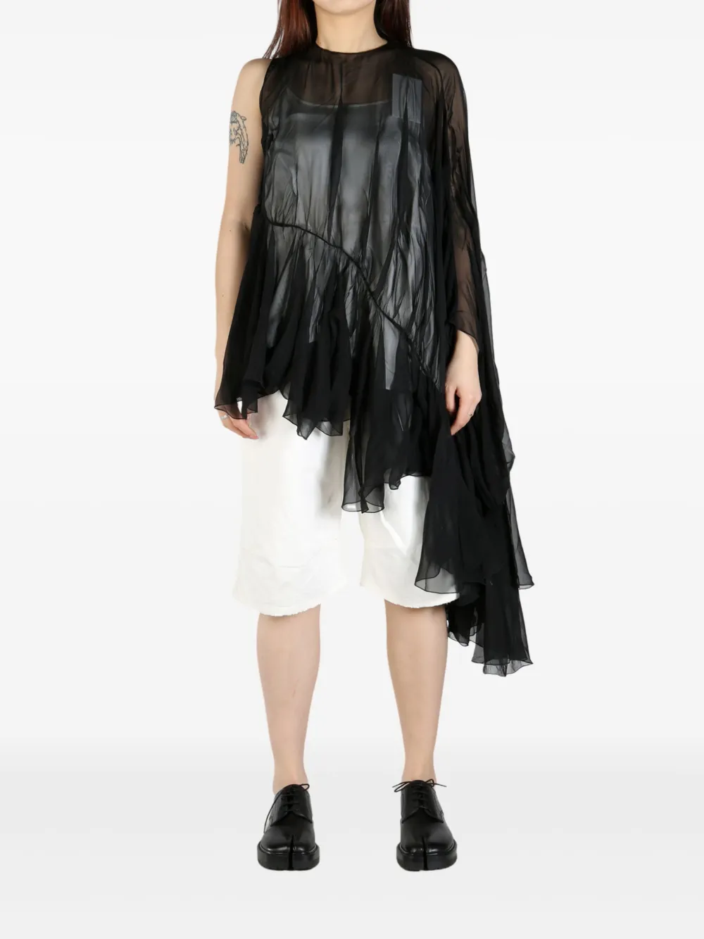 ALAINPAUL ruffled blouse - Zwart