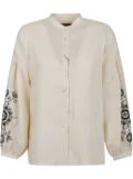 Weekend Max Mara embellished-sleeve blouse - Neutrals