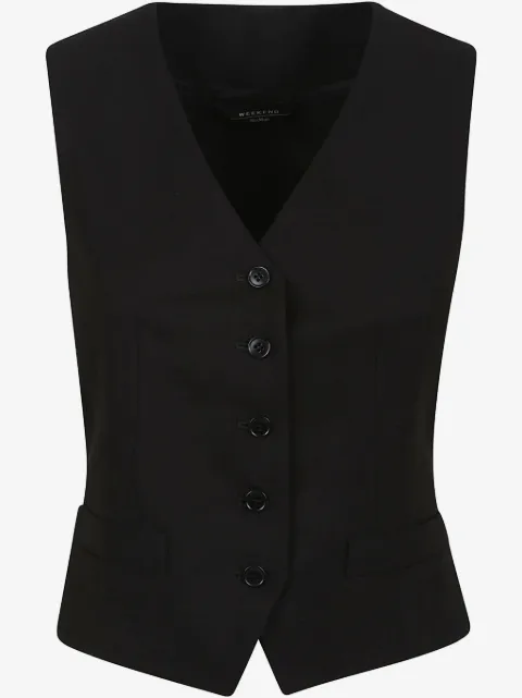 Weekend Max Mara tailored button-front waistcoat