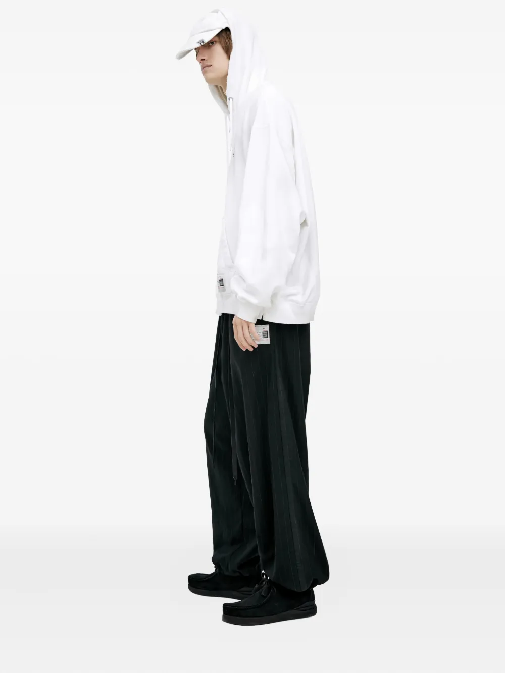 Miharayasuhiro Embroidered Zip-up Hoodie In White