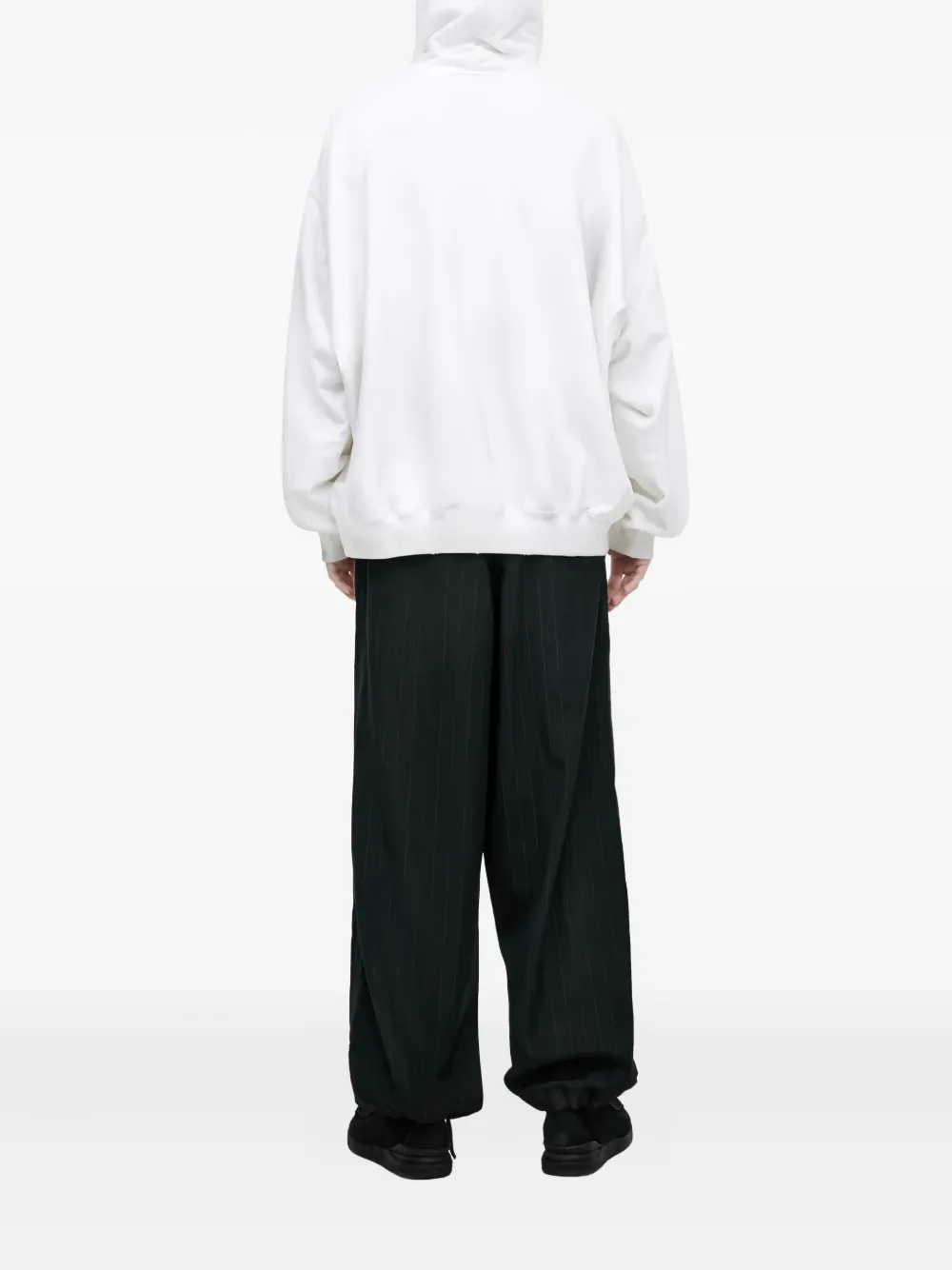 Miharayasuhiro Embroidered Zip-up Hoodie In White