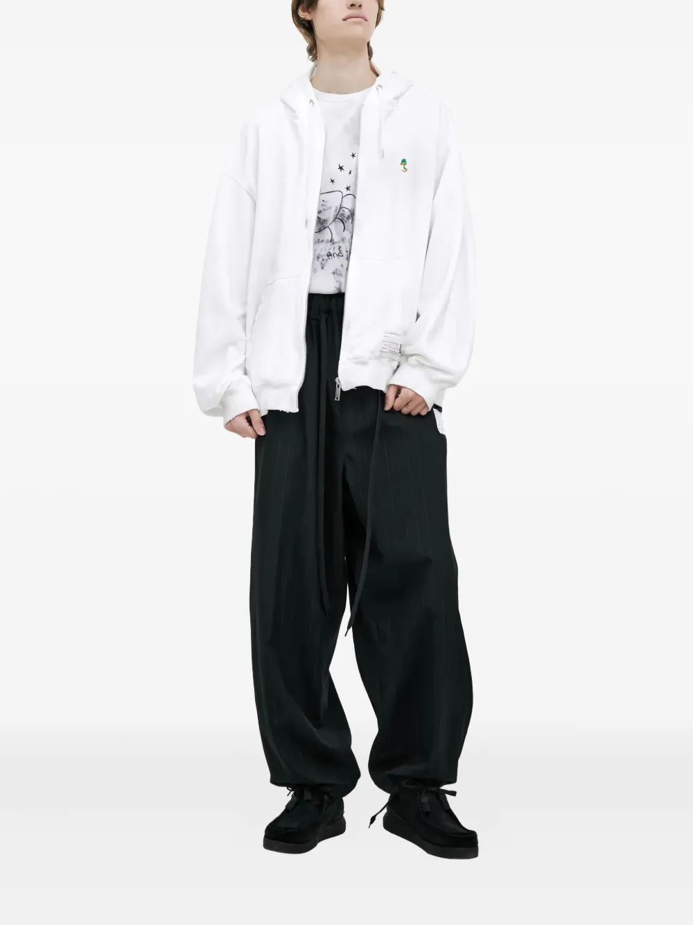 Maison MIHARA YASUHIRO embroidered zip-up hoodie | Hoodies | Image 2