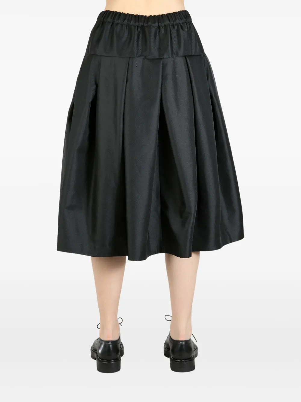 Comme Des Garçons Comme Des Garçons tiered midi skirt Zwart