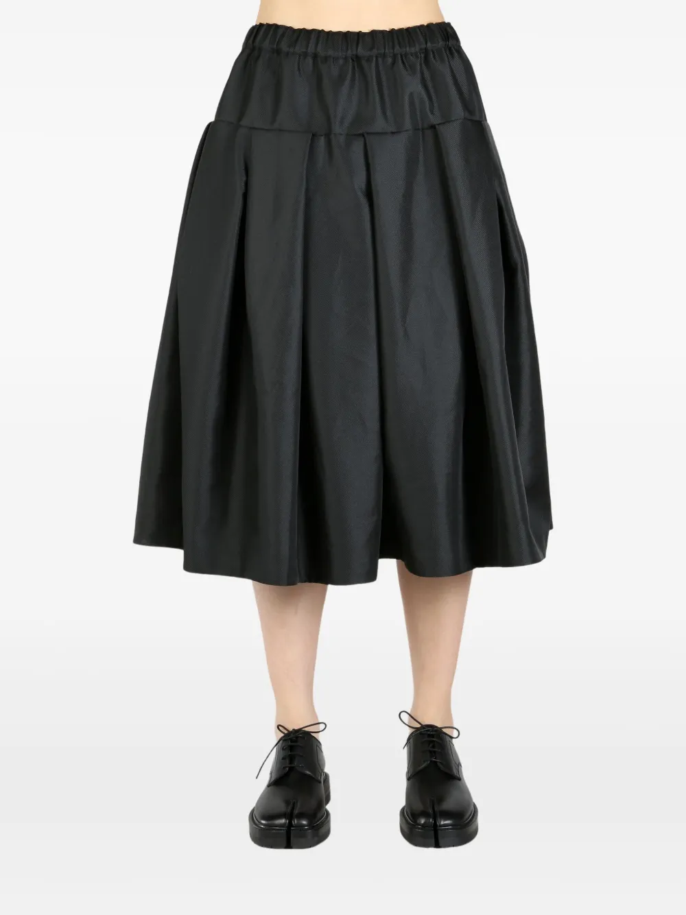 commedesgarçonscommedesgarçons Comme Des Garçons Comme Des Garçons tiered midi skirt - Zwart
