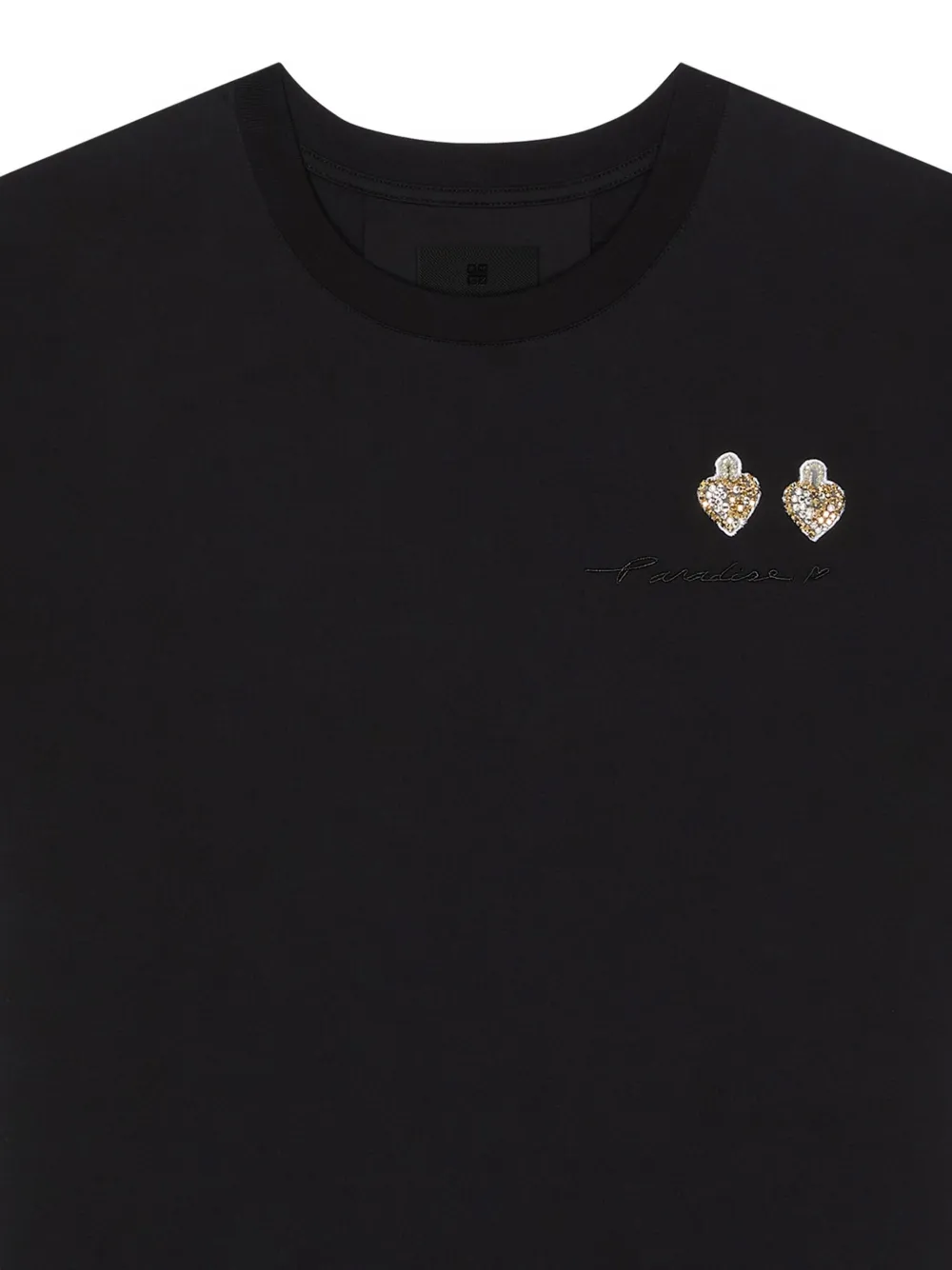 Givenchy heart-detail T-shirt Zwart