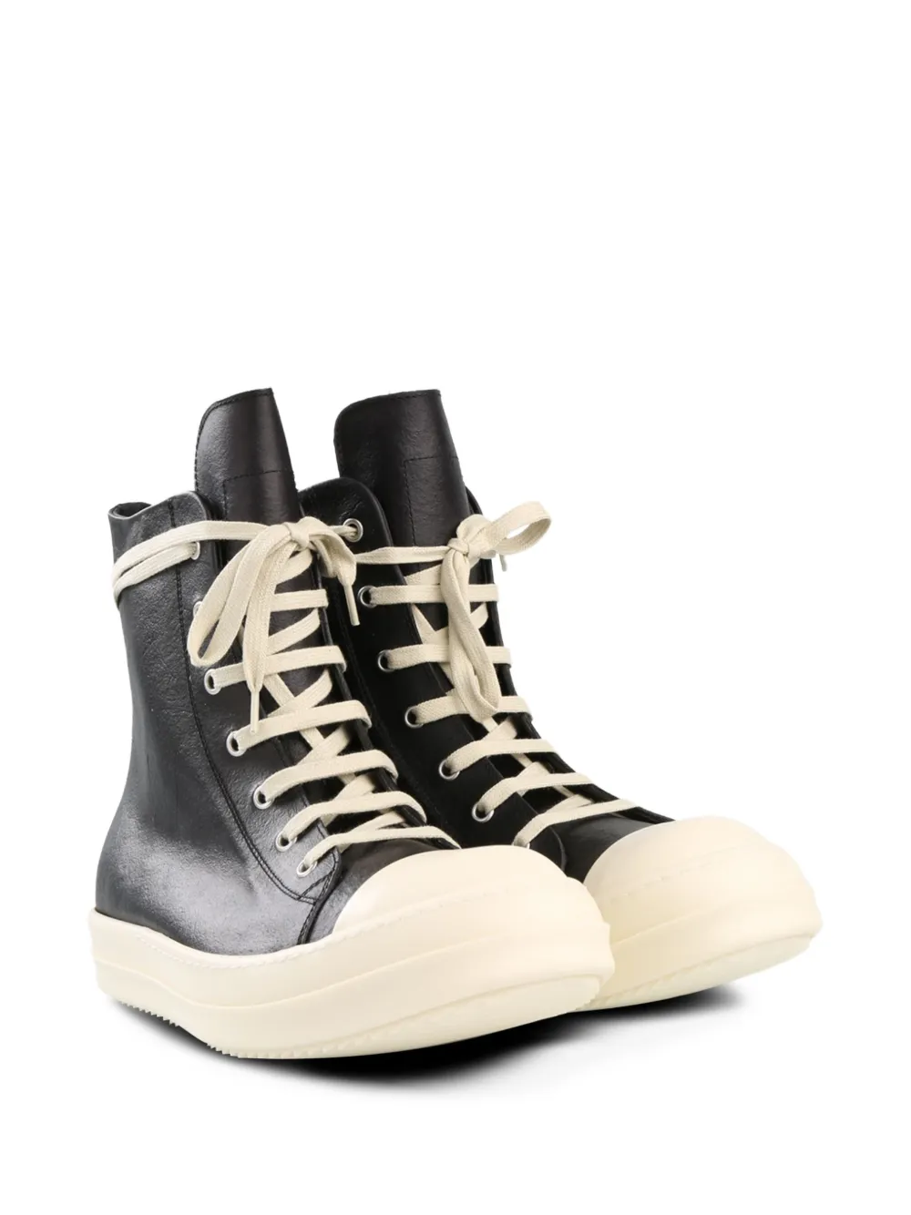Rick Owens leather sneakers Black