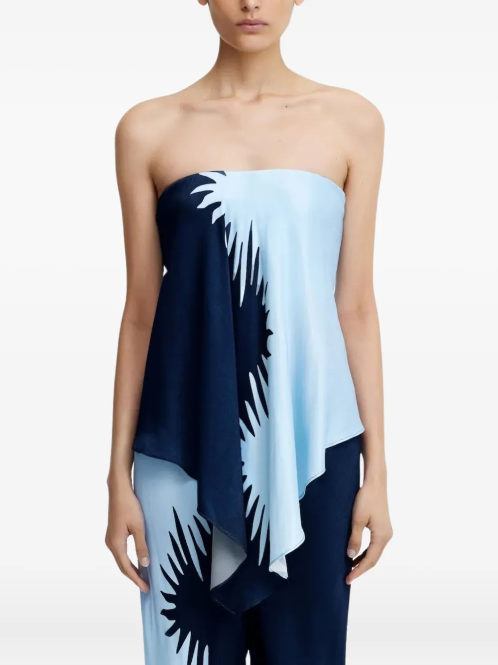 Flossie draped asymmetrical top