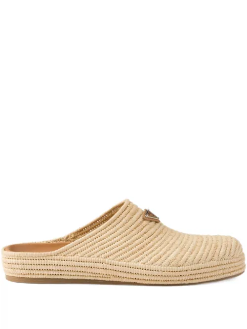 Sandales en raphia - Prada - Modalova