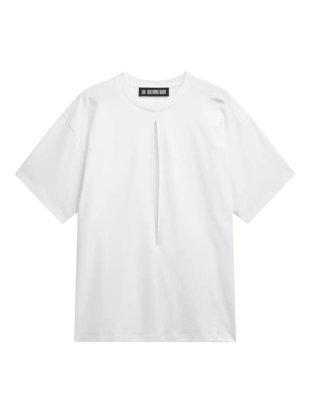 LGN  LOUIS GABRIEL NOUCHI  asymmetrical split-detail T-shirt | White | Image 1