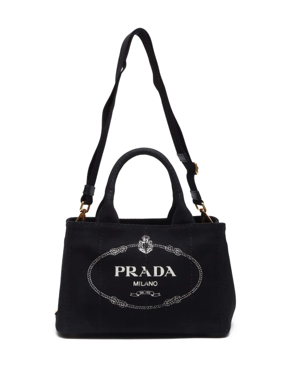 Pre-owned Prada 2010-2020s Canapa Tote Bag In 黑色