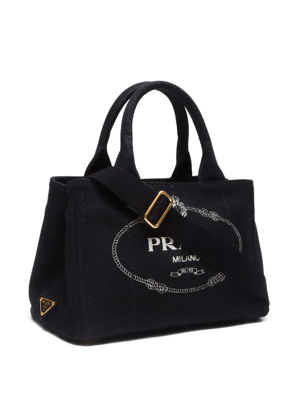 Pre-owned Prada 2010-2020s Canapa Tote Bag In 黑色