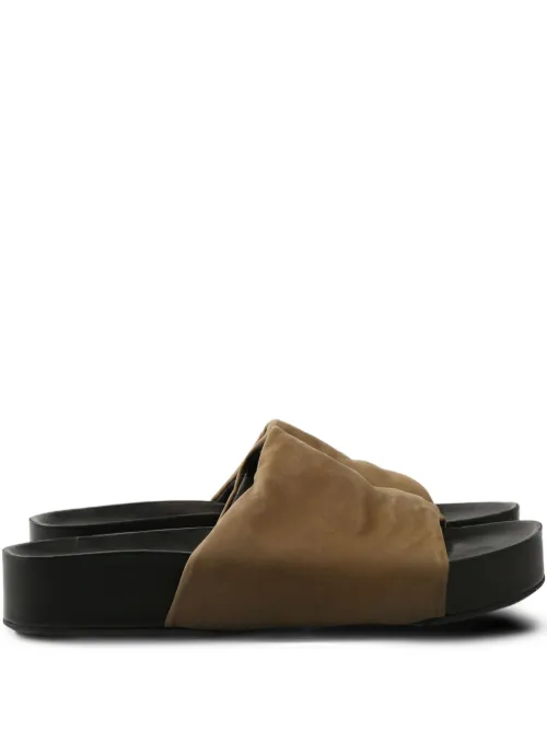 Uma Wang leather slides - Marron - Uma Wang - Modalova