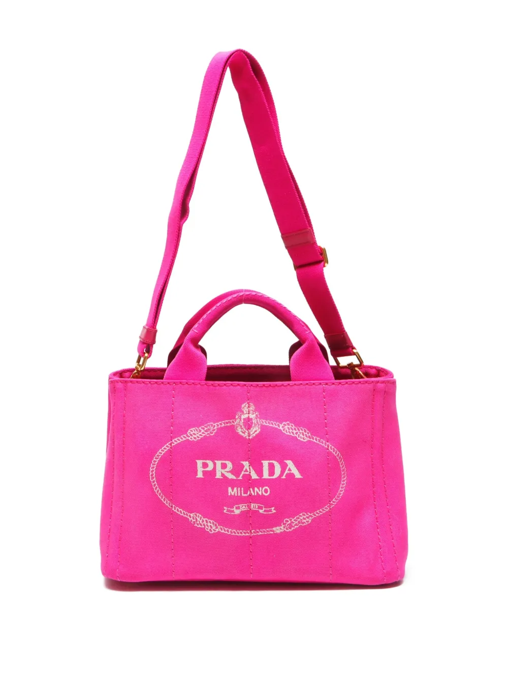 Pre-owned Prada 2010-2020s Canapa Tote Bag In 粉色