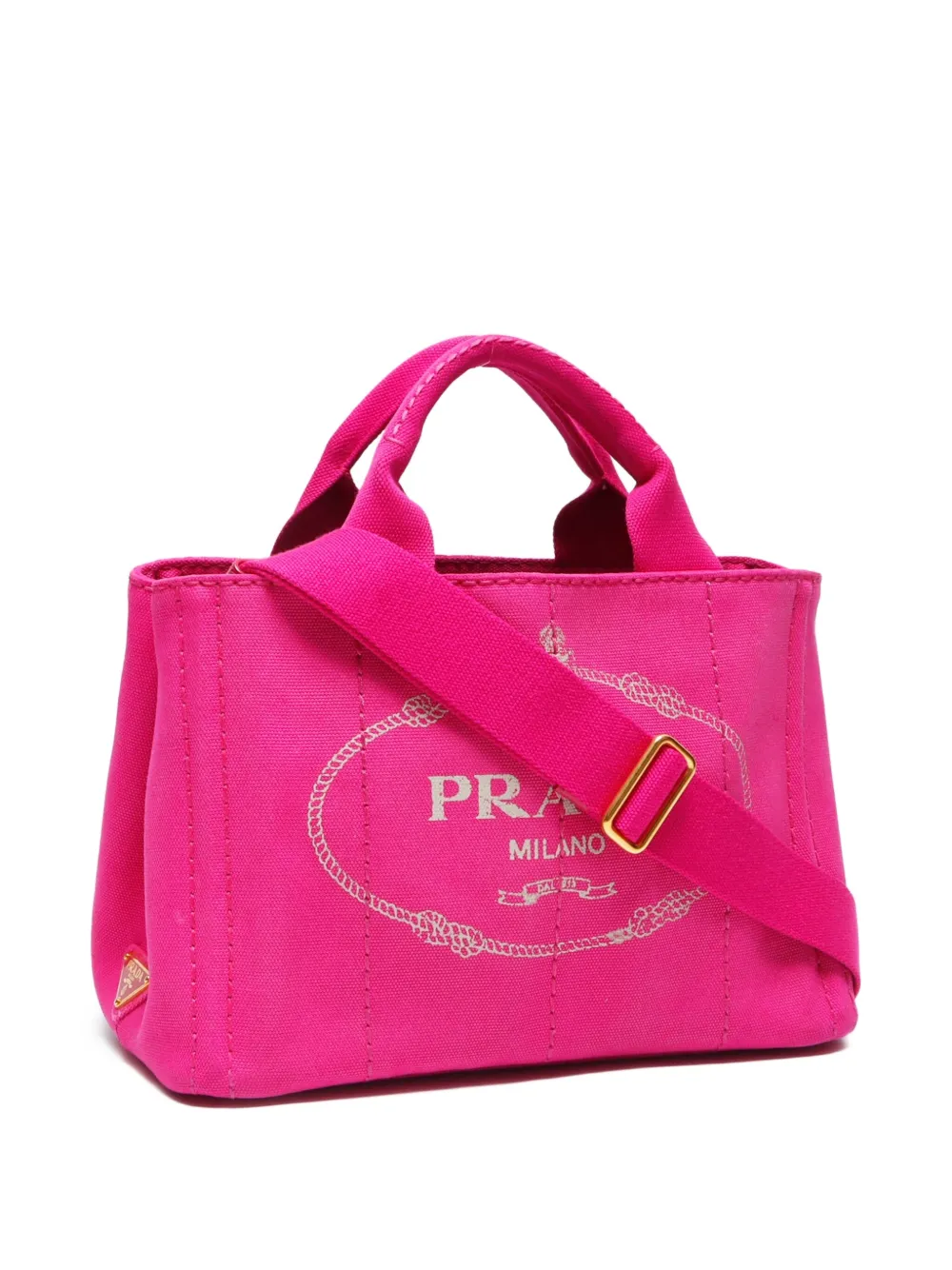 Pre-owned Prada 2010-2020s Canapa Tote Bag In 粉色