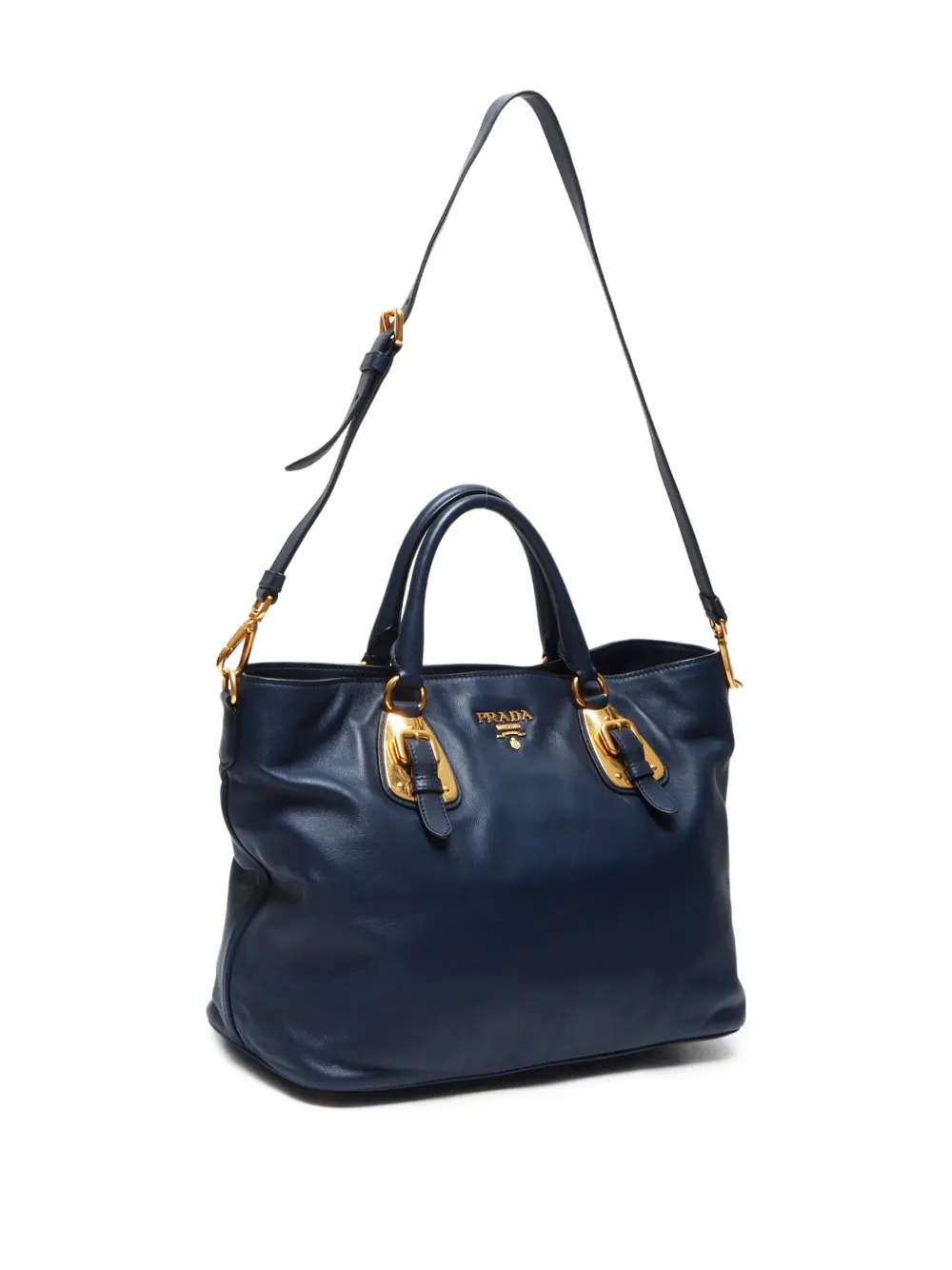 Pre-owned Prada 2000-2020 Convertible Two-way Tote Bag In 蓝色