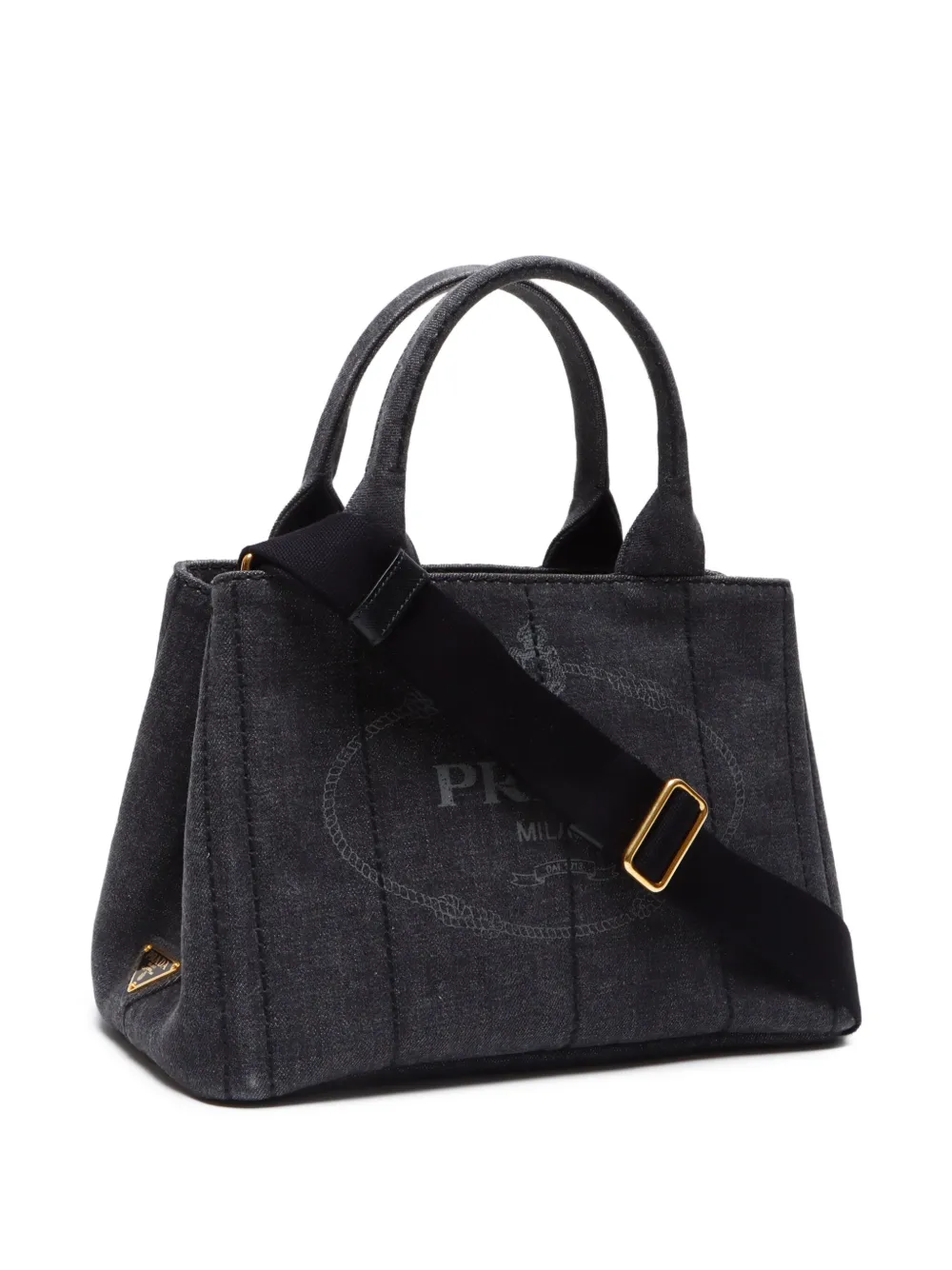 Pre-owned Prada 2015-2024 Canapa Two-way Bag In 灰色
