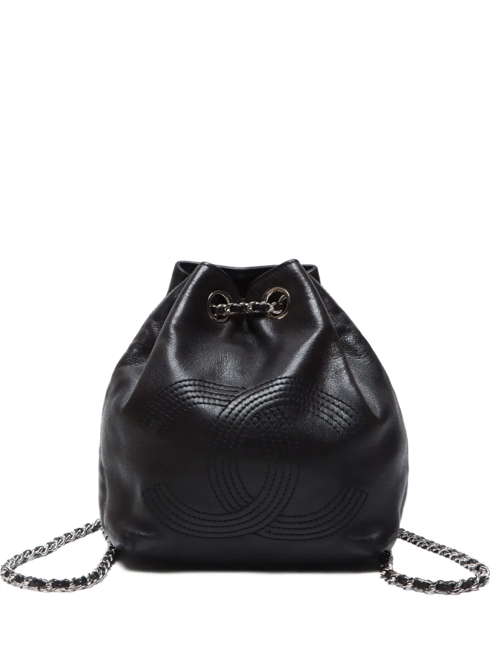 CHANEL Pre-Owned 1990s Interlocking-CC bucket bag | Black | Image 1
