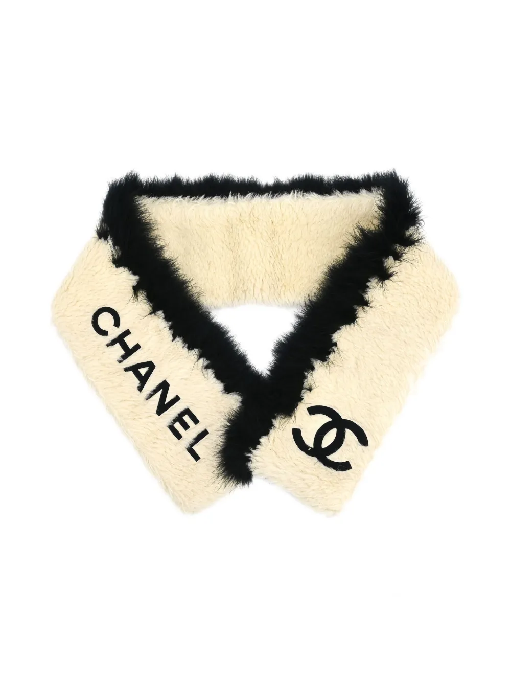 CHANEL Pre-Owned estola de pelo artificial 1990-2000 | blanco | Image 1