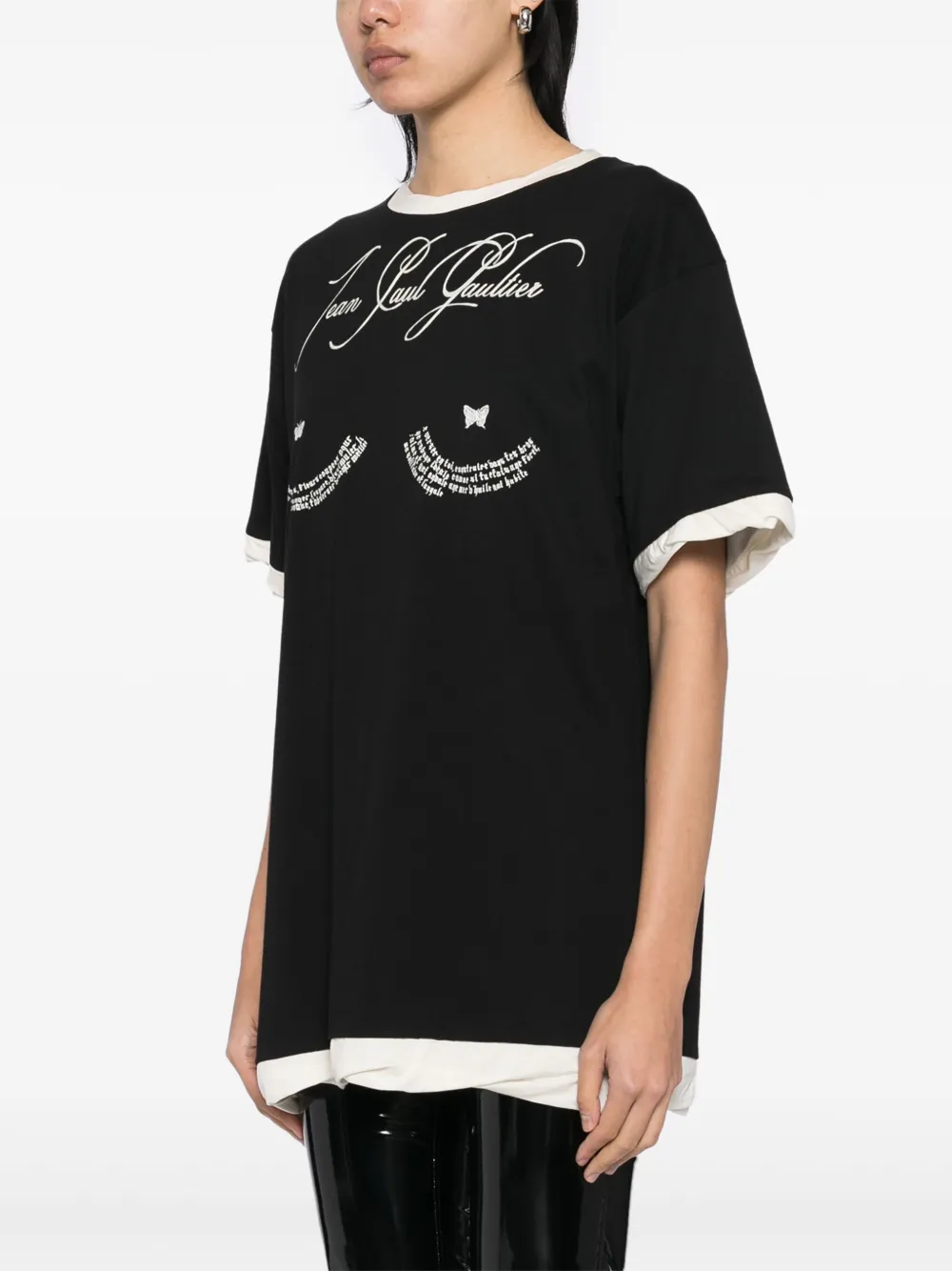 Jean Paul Gaultier T-shirt met print Zwart