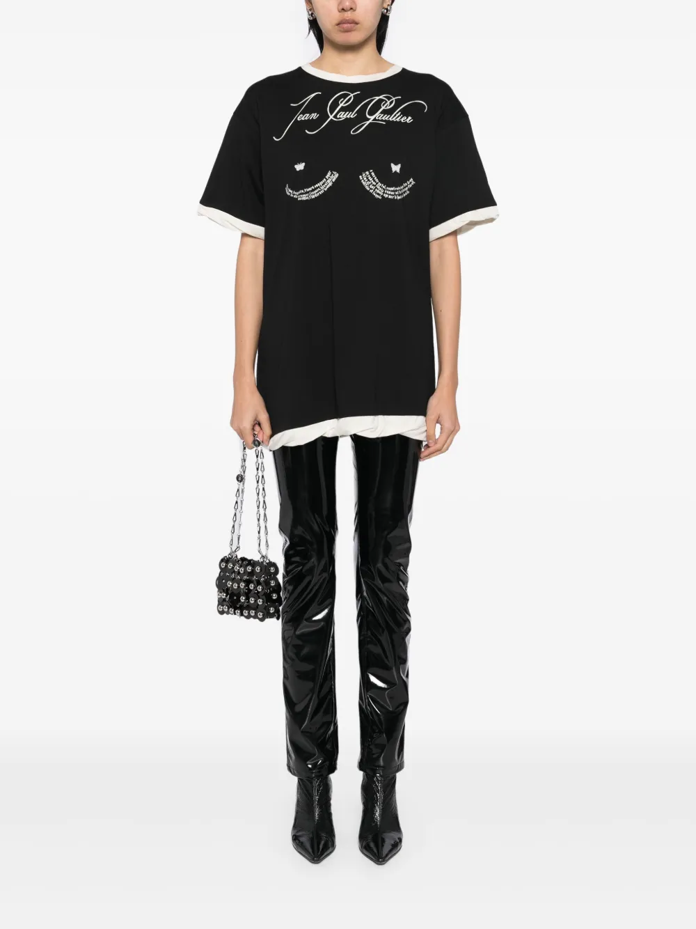 Jean Paul Gaultier T-shirt met print Zwart