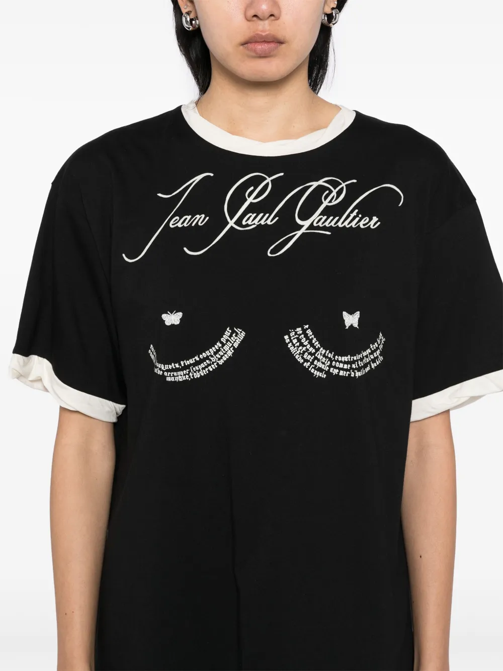 Jean Paul Gaultier T-shirt met print Zwart